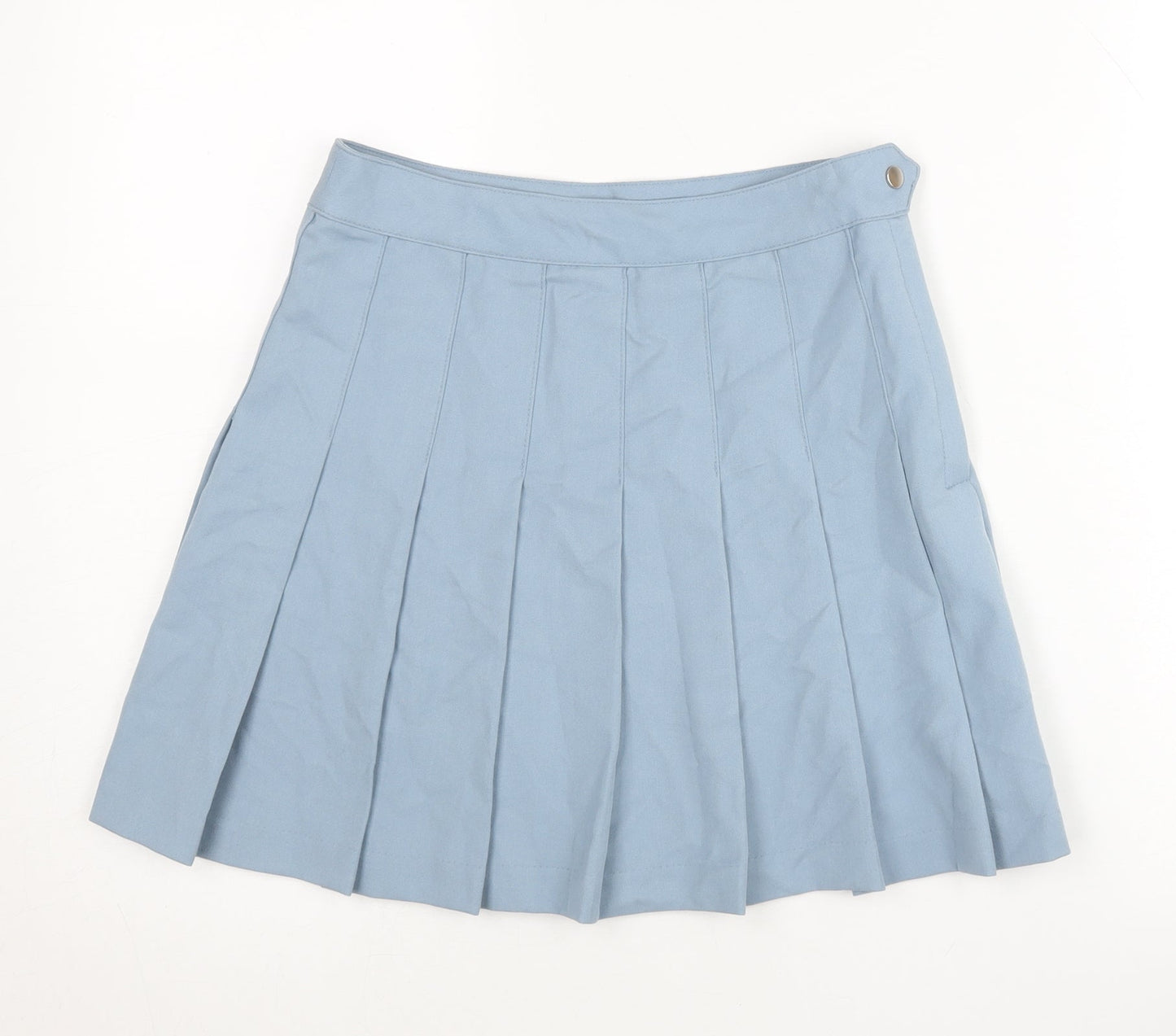 H&M Divided Women's Blue Pleated Short Skirt Size 8 Polyester