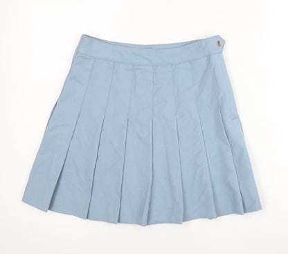 H&M Divided Women's Blue Pleated Short Skirt Size 8 Polyester