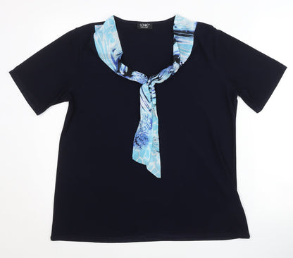 Womens UK Size XL Sonic Collection Black Basic T-Shirt