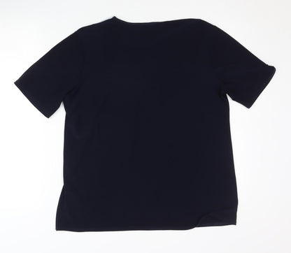Womens UK Size XL Sonic Collection Black Basic T-Shirt