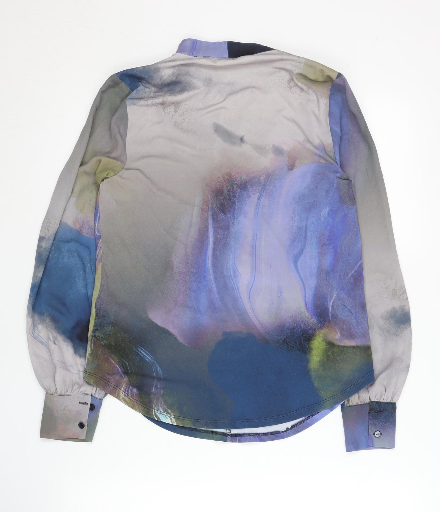 Next Womens Multicoloured Blouse Size 6 Long Sleeve V-Neck
