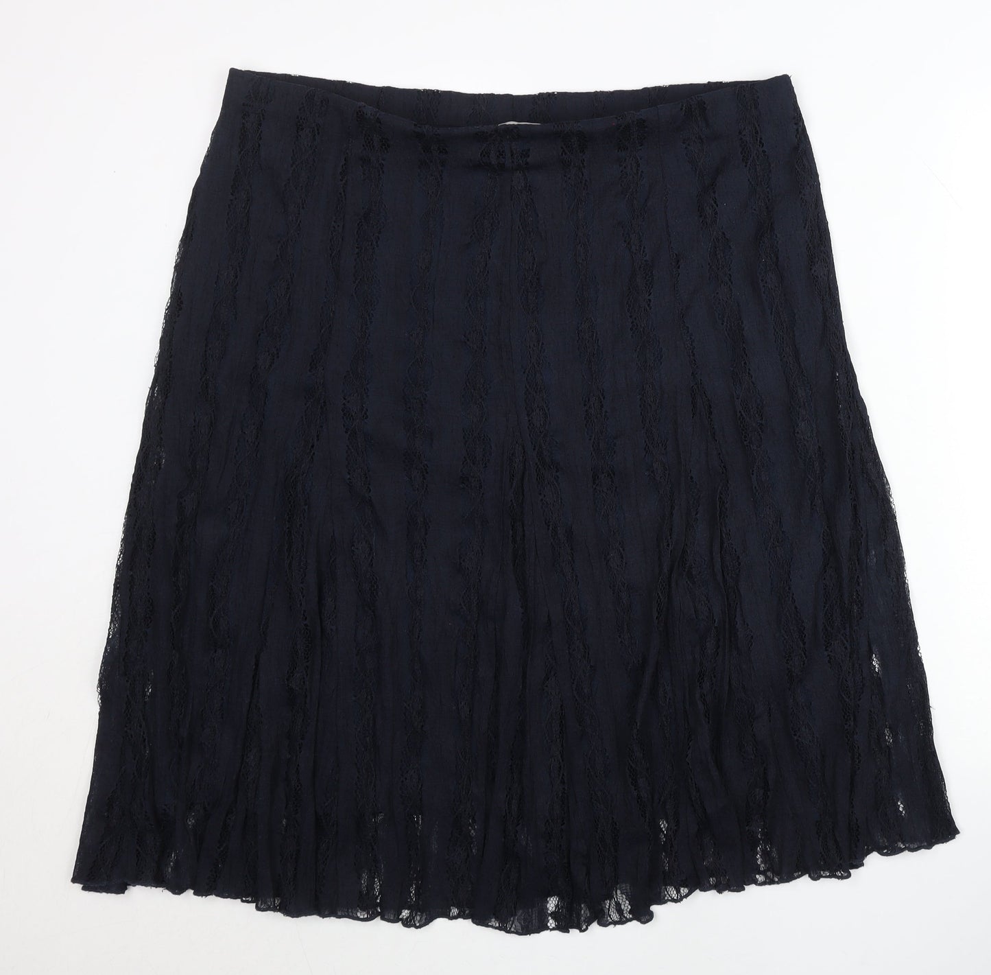 Marks and Spencer Women’s Navy Blue Lace A-Line Skirt Size 18