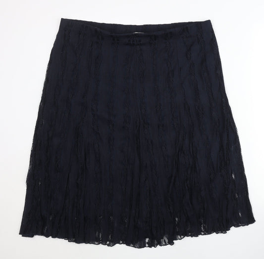 Marks and Spencer Women’s Navy Blue Lace A-Line Skirt Size 18
