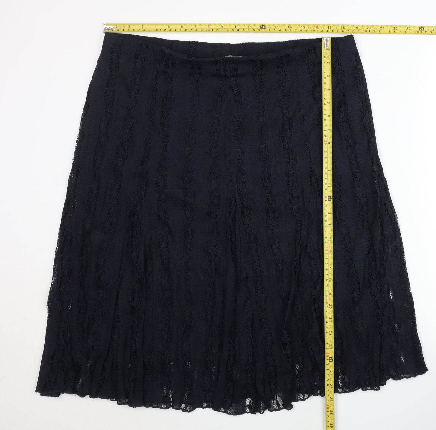 Marks and Spencer Women’s Navy Blue Lace A-Line Skirt Size 18