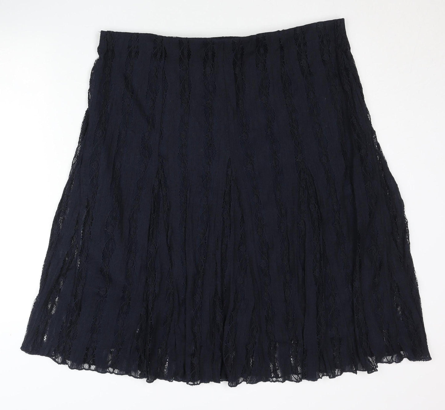Marks and Spencer Women’s Navy Blue Lace A-Line Skirt Size 18