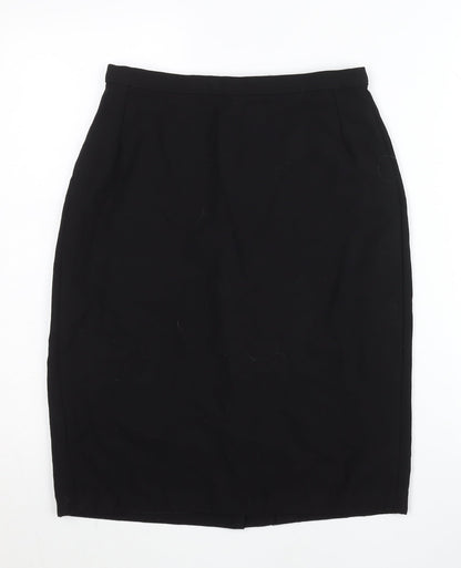 Marks and Spencer Women Black Wool Pencil Skirt UK 12
