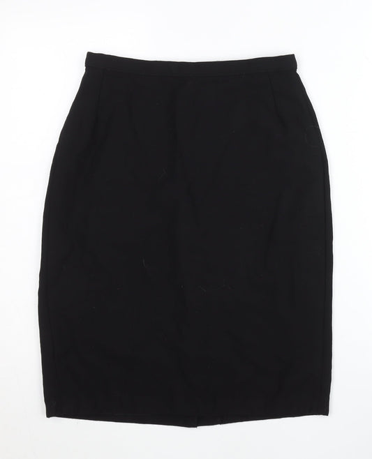 Marks and Spencer Women Black Wool Pencil Skirt UK 12