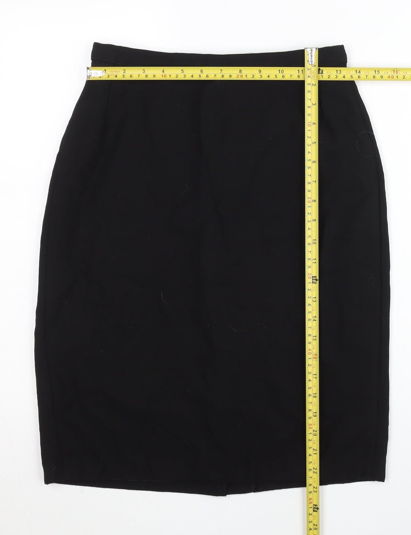 Marks and Spencer Women Black Wool Pencil Skirt UK 12