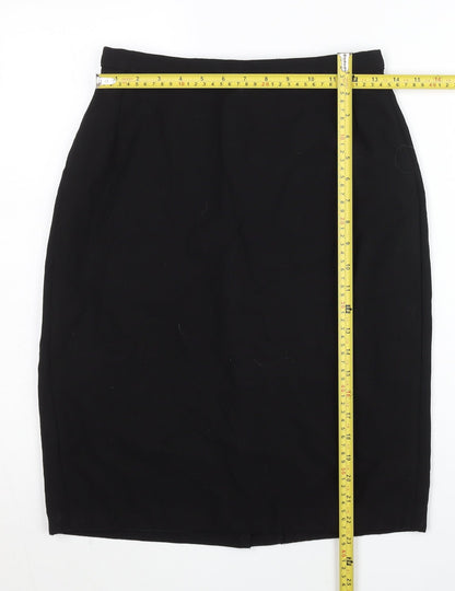 Marks and Spencer Women Black Wool Pencil Skirt UK 12