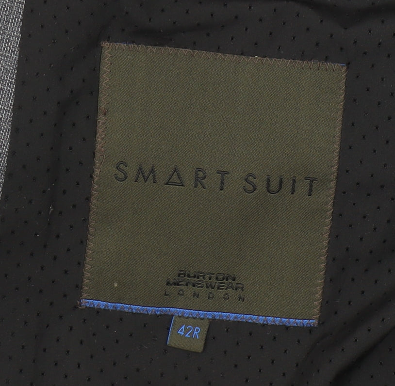 Burton Menswear London Men’s Grey 42R Regular Fit Suit Jacket Blazer