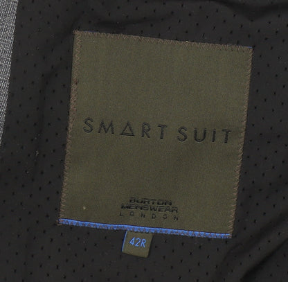 Burton Menswear London Men’s Grey 42R Regular Fit Suit Jacket Blazer