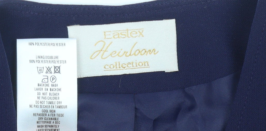 Eastex Women’s Blue Size 14 Classic Three-Button Suit Jacket