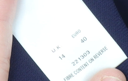 Eastex Women’s Blue Size 14 Classic Three-Button Suit Jacket