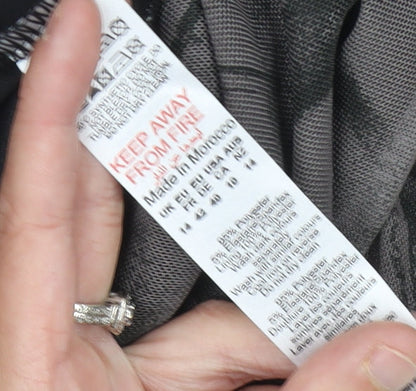 PrettyLittleThing Women’s Grey Mesh Long Bodycon Dress Size 14