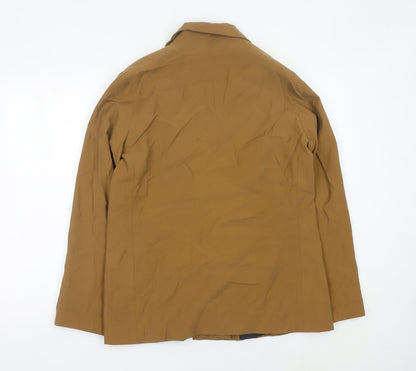 Tu Woman Brown Double-Breasted Blazer Jacket Size 14