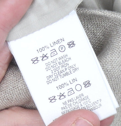 Hobbs Women’s Beige Linen Tailored Suit Jacket Blazer Size 12