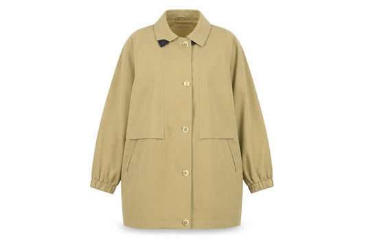 Bond Street N.Y. Womens Beige Polyester Overcoat Size 14