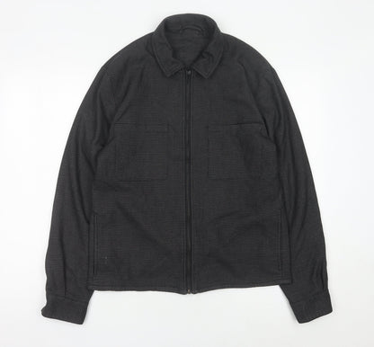 Primark Men's Grey Check Full Zip Jacket M 38/40in Casual