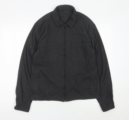 Primark Men's Grey Check Full Zip Jacket M 38/40in Casual