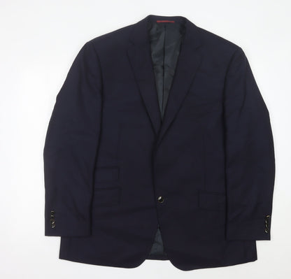 Mens UK Size 46 Marks and Spencer Regular Blue Suit Jacket