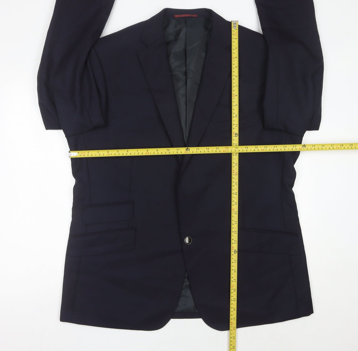 Mens UK Size 46 Marks and Spencer Regular Blue Suit Jacket