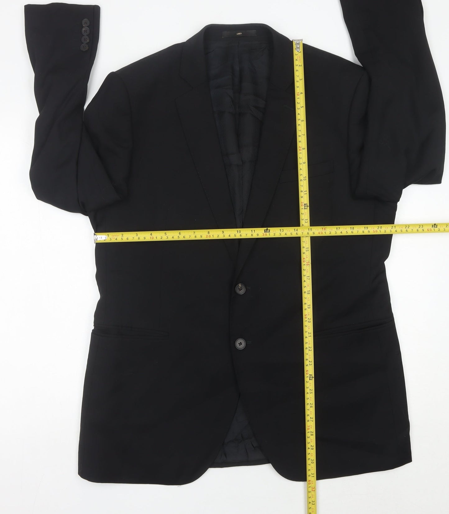 Mens UK Size 44 Jaeger Regular Black Suit Jacket