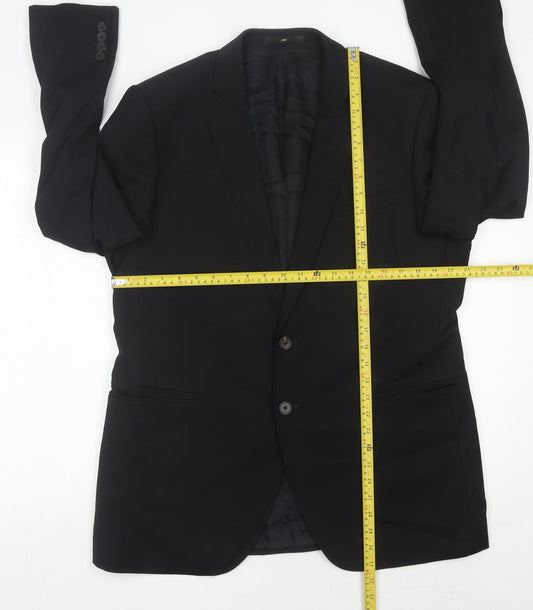 Mens UK Size 44 Jaeger Regular Black Suit Jacket