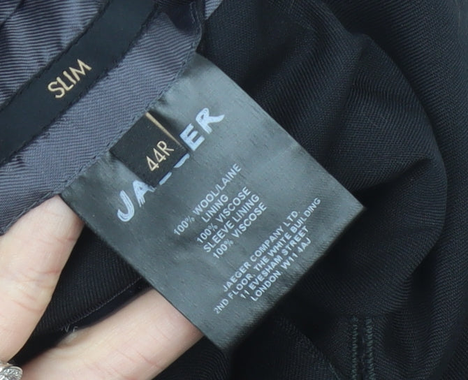Mens UK Size 44 Jaeger Regular Black Suit Jacket