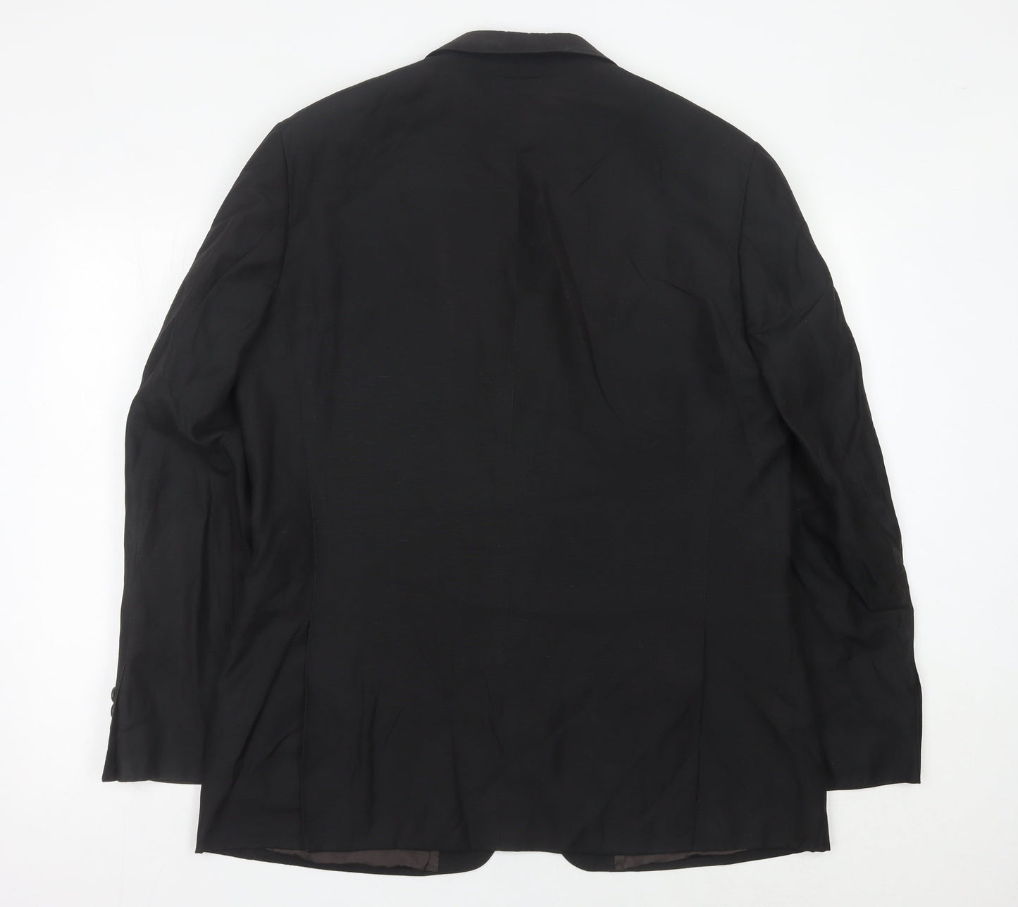 Jaeger Men's Black 42R Wool Blazer Jacket Classic Formal