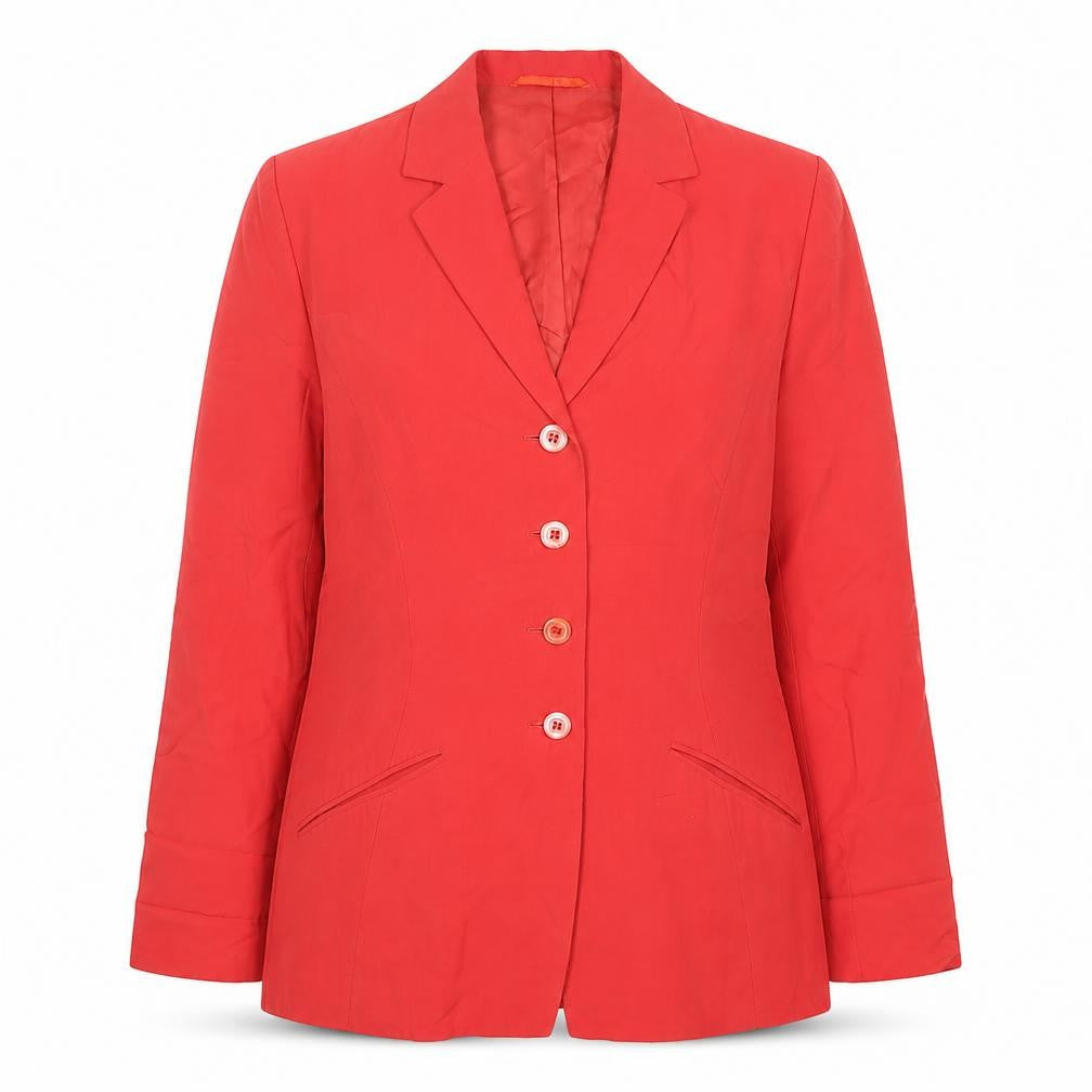Betty Barclay Womens Red Blazer Jacket Size 10 Single Breasted