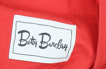 Betty Barclay Womens Red Blazer Jacket Size 10 Single Breasted