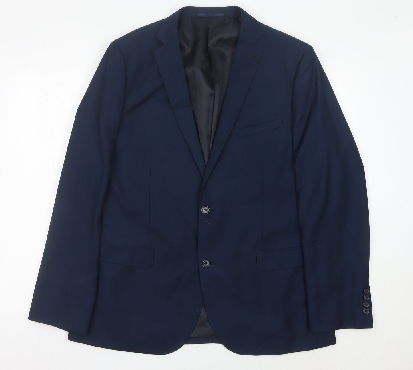George Men’s Blue Blazer Jacket 44R Regular Fit Polyester Viscose