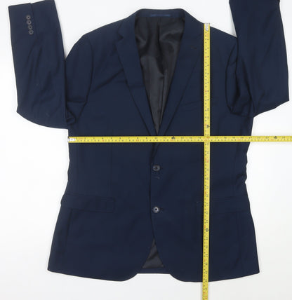 George Men’s Blue Blazer Jacket 44R Regular Fit Polyester Viscose