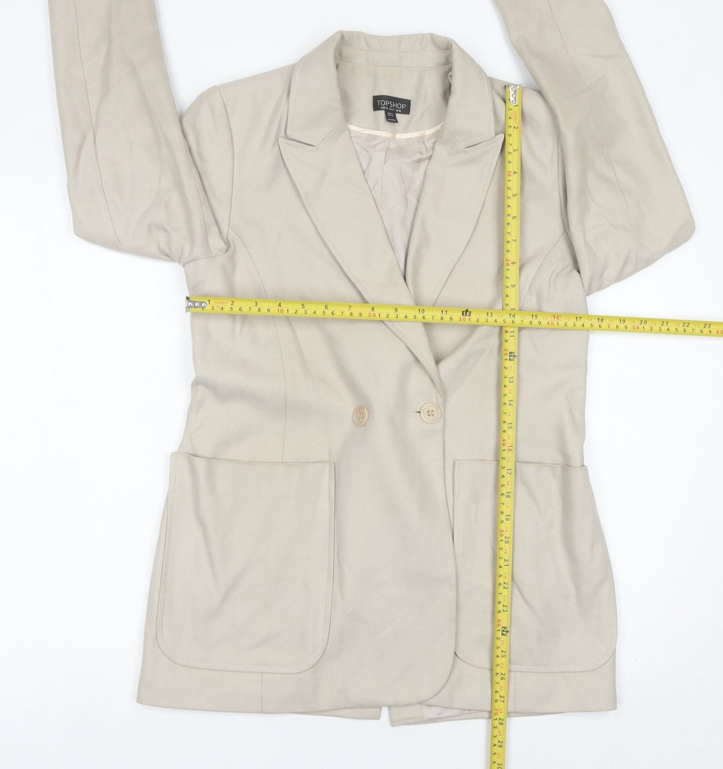 Womens UK Size UK 10 Topshop Regular Beige Blazer