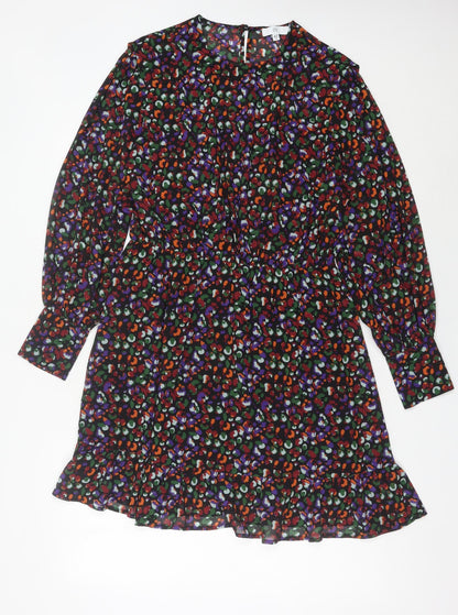 La Redoute Women’s Multicoloured Shift Dress Size 14 Long Sleeve Autumn