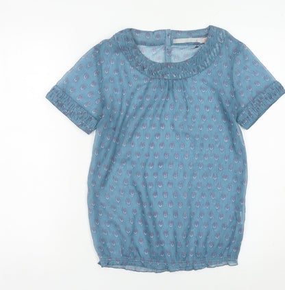 Womens UK Size S Sfera Blue Tunic Blouse