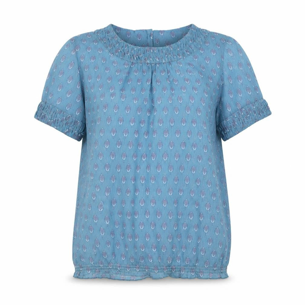 Womens UK Size S Sfera Blue Tunic Blouse