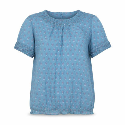 Womens UK Size S Sfera Blue Tunic Blouse