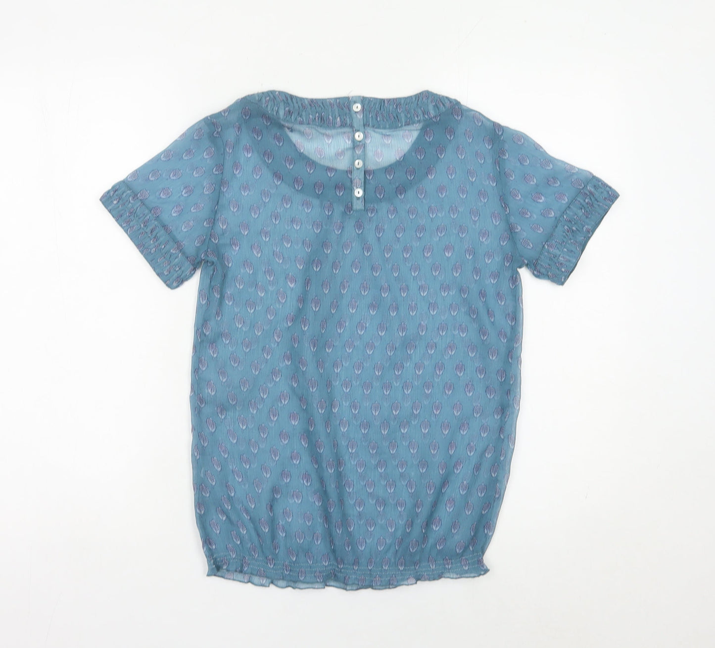 Womens UK Size S Sfera Blue Tunic Blouse