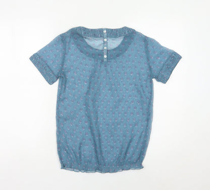 Womens UK Size S Sfera Blue Tunic Blouse