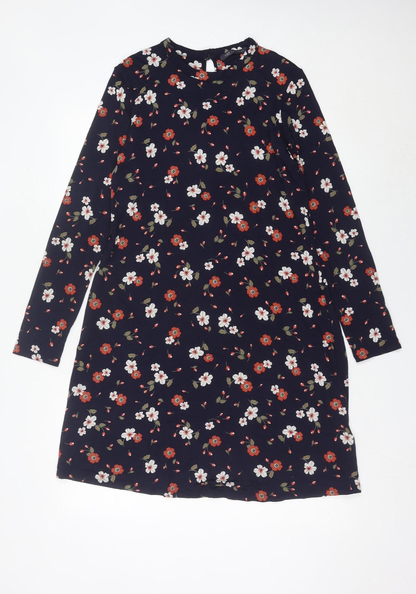 Marks and Spencer Women’s Multicolour Floral Shift Dress Size 12