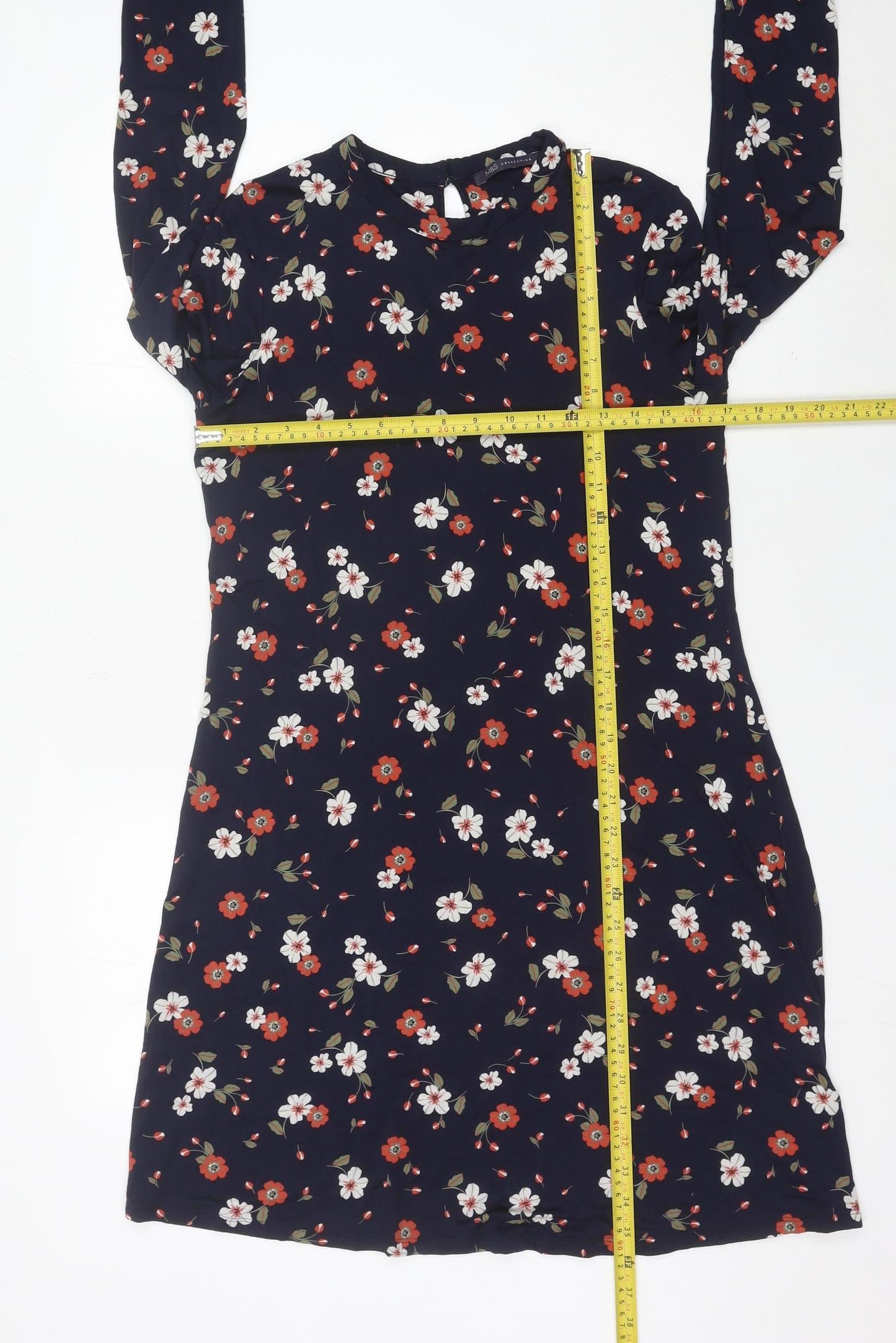 Marks and Spencer Women’s Multicolour Floral Shift Dress Size 12