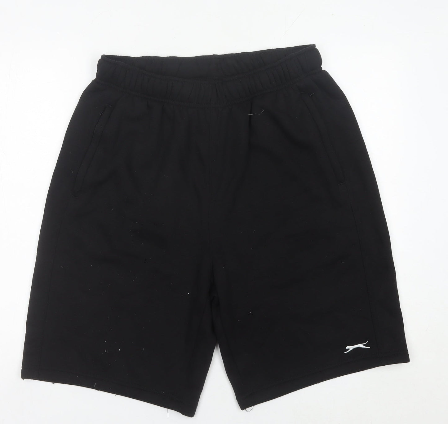 Slazenger Mens Black XL Sweat Shorts Jersey Elastic Waist Pockets