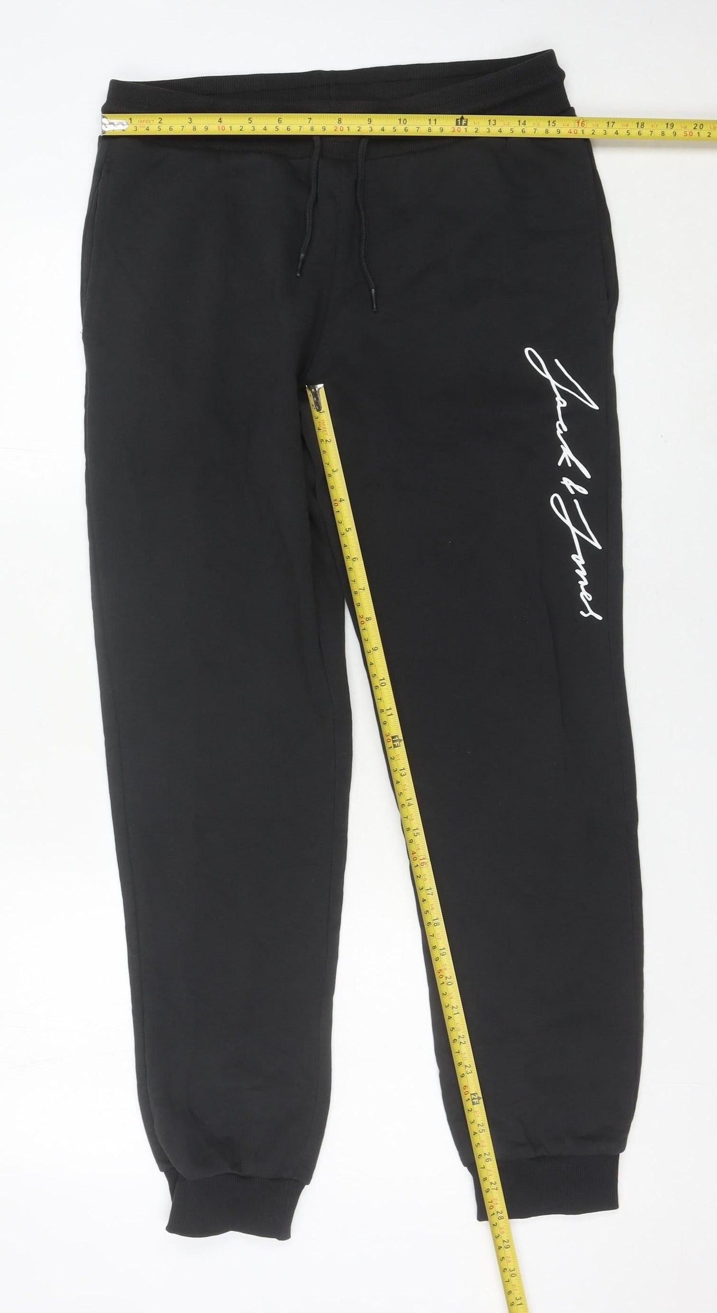 Jack & Jones Mens Black M Sweatpants Tapered Joggers Casual