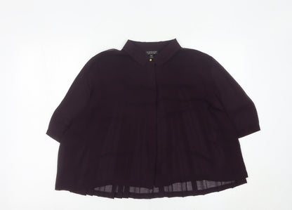 Womens UK Size 12 Topshop Purple Tunic Blouse