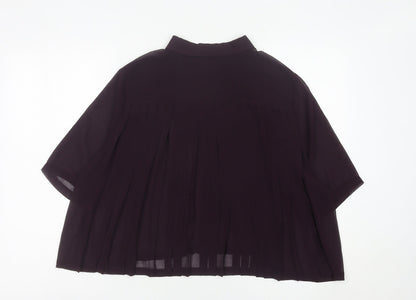 Womens UK Size 12 Topshop Purple Tunic Blouse