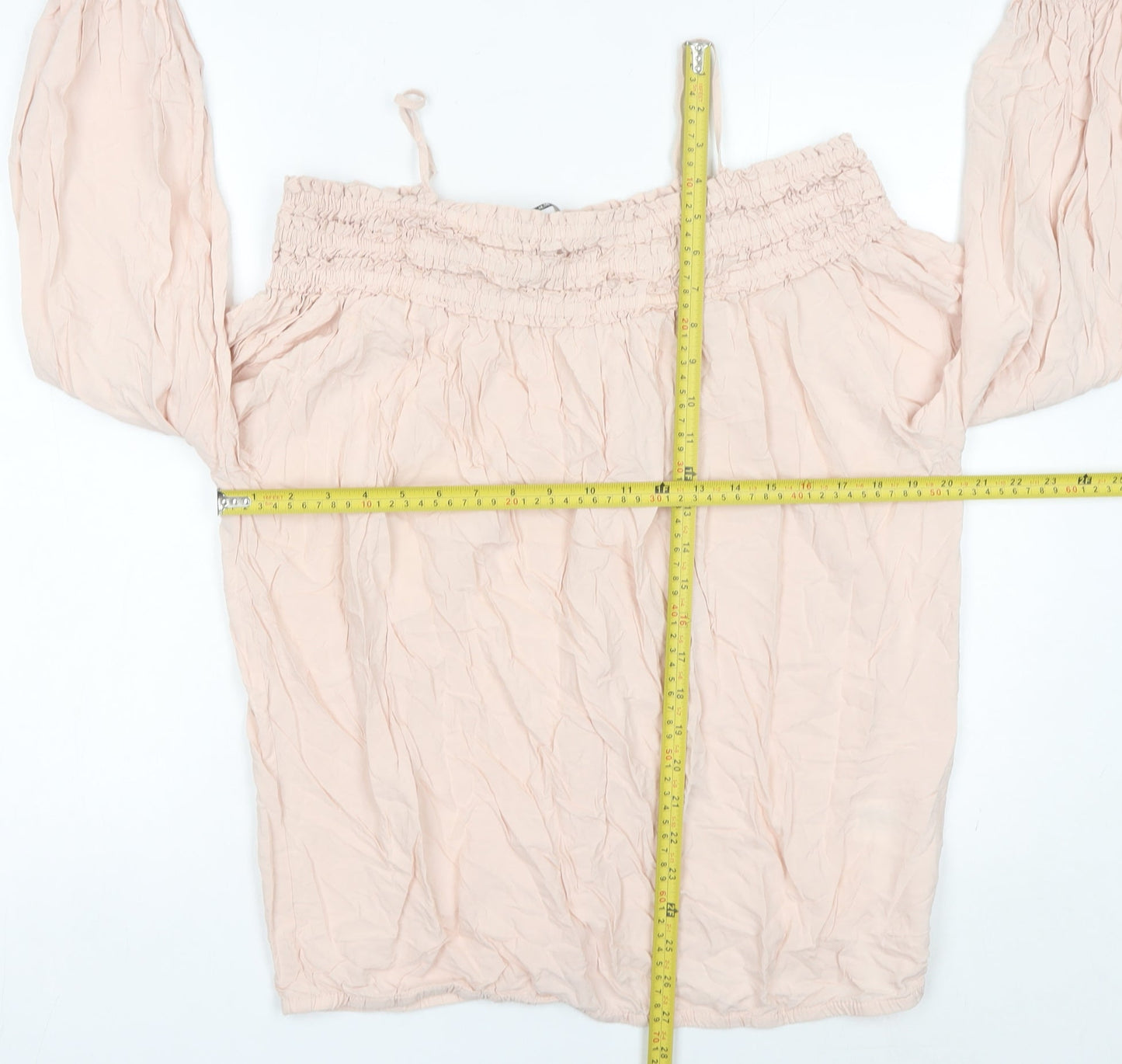 Womens UK Size 10 H&M Pink Tunic Blouse
