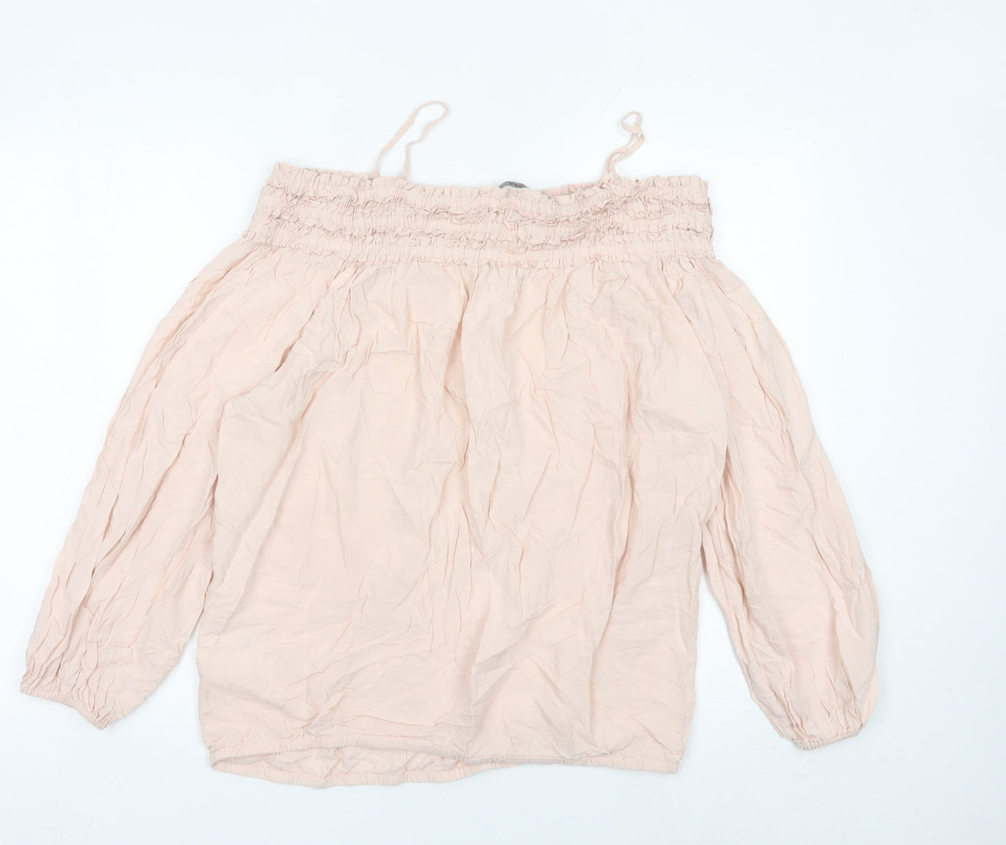 Womens UK Size 10 H&M Pink Tunic Blouse