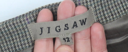 Womens UK Size 12 Jigsaw Straight & Pencil Tweed Skirt