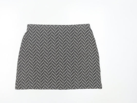 Marks and Spencer Women Black Geometric Pencil Skirt Size 14